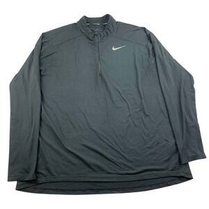 Nike Running Dri-Fit 1/4 Zip Pullover Sweatshirt Men XXL Black Athletic Thermal